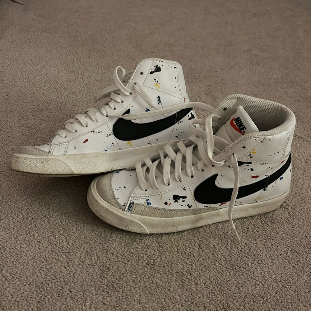 Nike blazers splatter paint